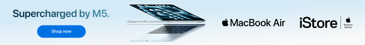 iStore MacBook Air M5 — Header 728x90