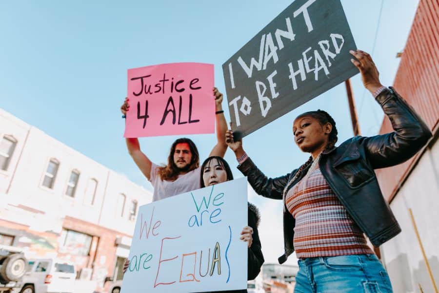 students fighting for equality prior to the elections