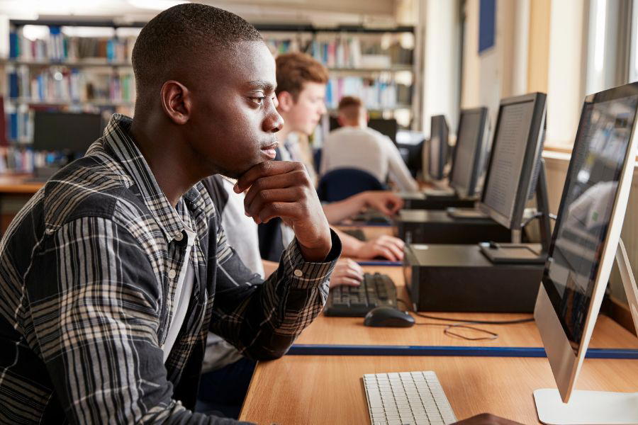 student viewing aps score online