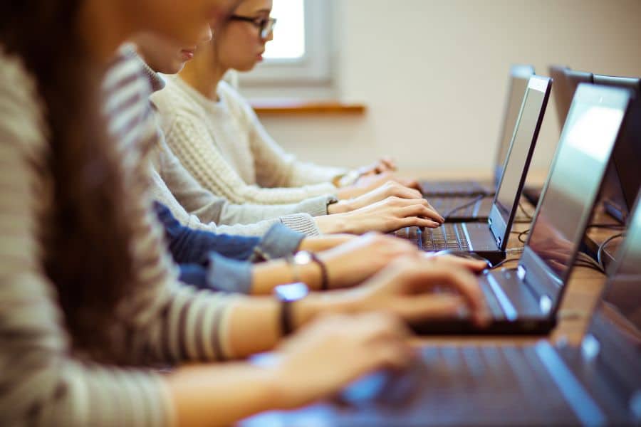 students downloading past exam papers