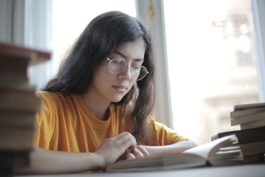 student taking a bridging course
