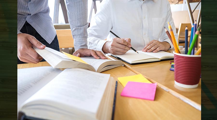 students making notes